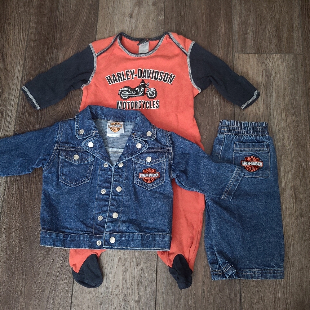 Harley Davidson toddler set